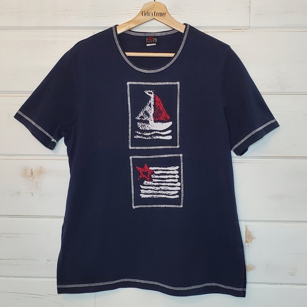 Rare Threads Vintage Sailboat/Flag Tee